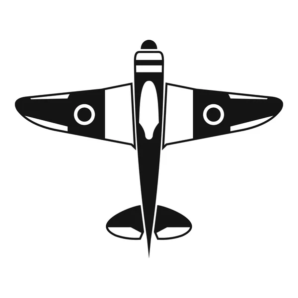 Icono de avión de combate militar, estilo simple — Archivo Imágenes Vectoriales