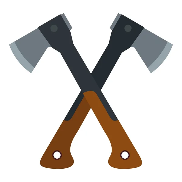 Two axes icon, flat style — ストックベクタ