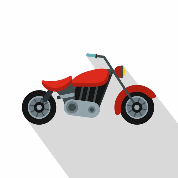 Motorcycle icon, flat style — Stock Vector
