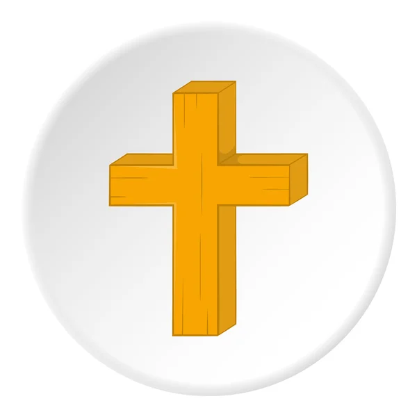 Ikone des Religionskreuzes, Zeichentrickstil — Stockvektor