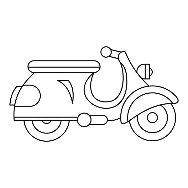 Scooter-Ikone, Outline-Stil — Stockvektor