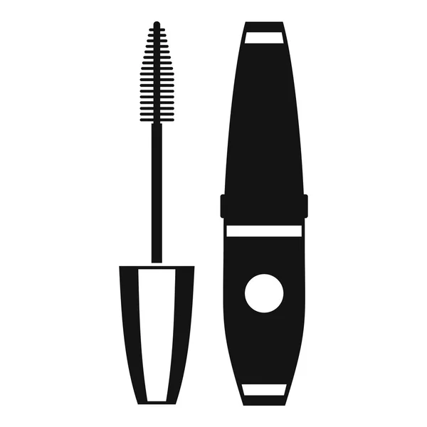 Mascara, ícone de pincel de rímel, estilo simples — Vetor de Stock