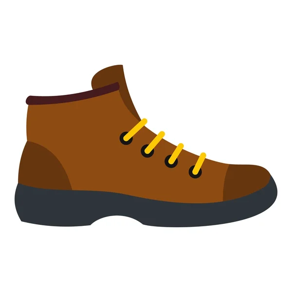 Hiking boot icon, flat style — Stock Vector