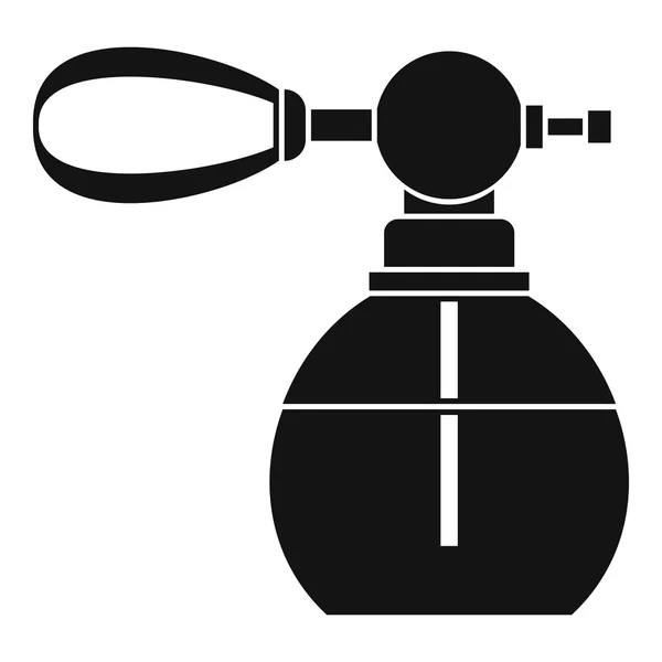 Botella de perfume con icono de vaporizador, estilo simple — Vector de stock