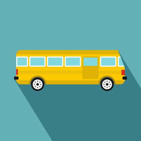 バスのアイコン、フラット スタイル — ストックベクタ
