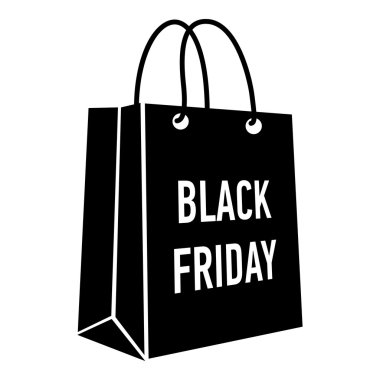 Siyah Cuma simgesi, basit stil çanta