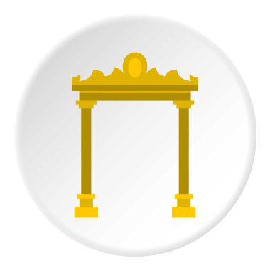 Düz stil süs kemer simgesi