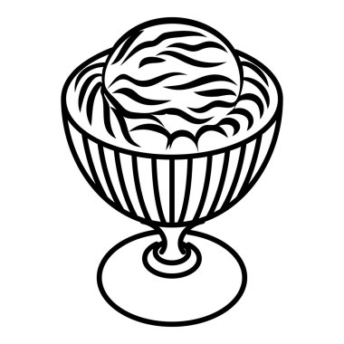 Dondurma Kupası simgesi, anahat stili