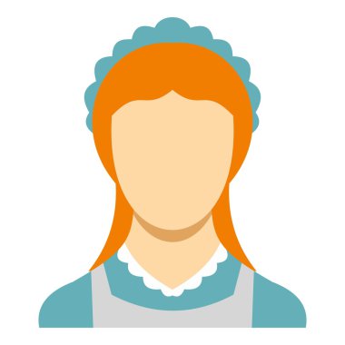 Hotel hizmetçi Icon, düz stil