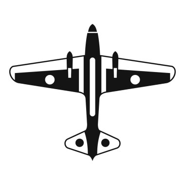 Askeri uçak simgesi, basit tarzı