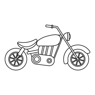 Motosiklet simgesi, anahat stili
