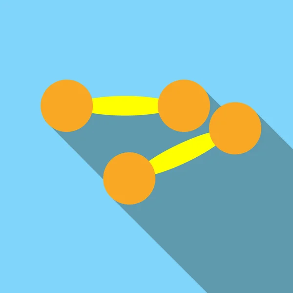Deux haltères icône, style plat — Image vectorielle
