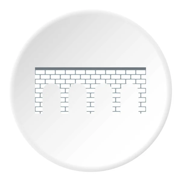 Tegel bridge-ikonen, platt stil — Stock vektor