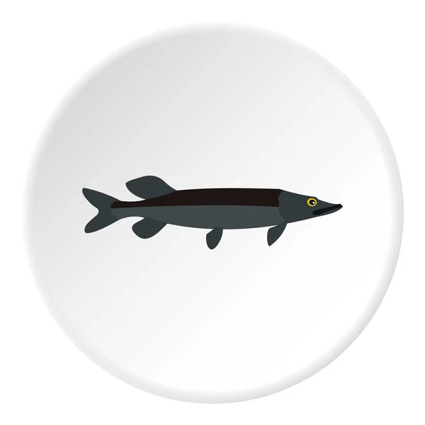 Pike pictogram, vlakke stijl — Stockvector