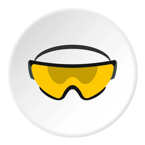 Military goggles icon, flat style — ストックベクタ
