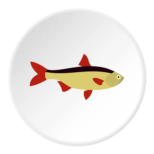 Zalm vissen pictogram, vlakke stijl — Stockvector