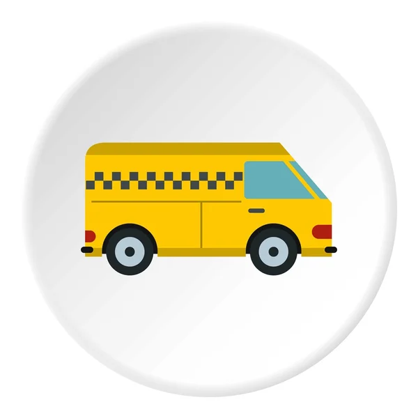 Icona taxi minibus, stile piatto — Vettoriale Stock