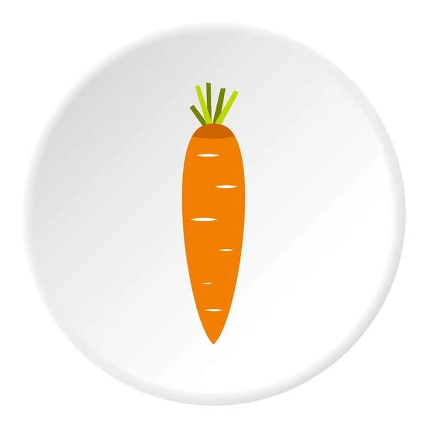 Икона моркови, плоский стиль — стоковый вектор