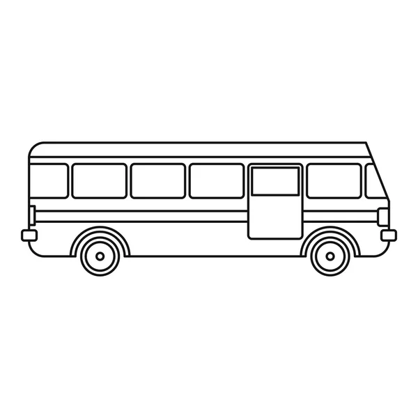 Bus icon, outline style — Stock Vector