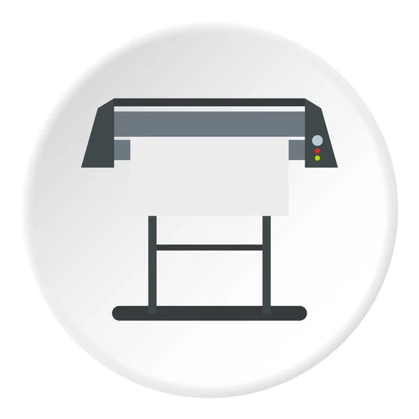 Platina para máquinas de impresión icono, de estilo plano — Vector de stock