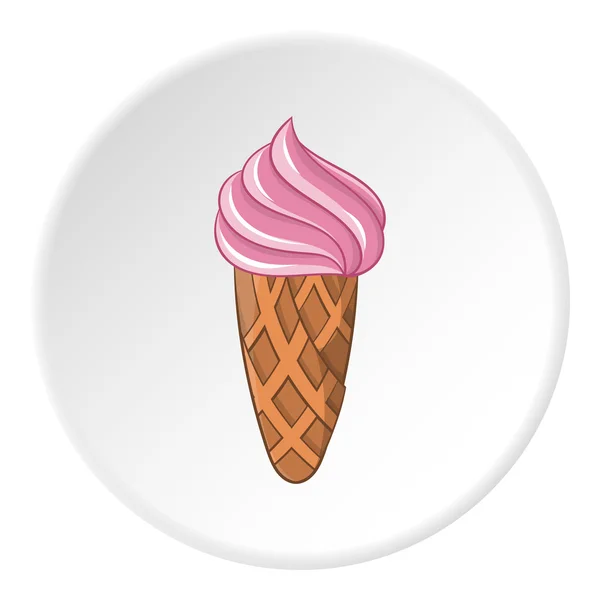 Ice cream icon, flat style — Stock Vector