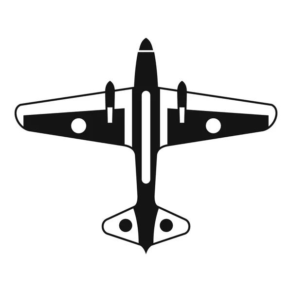 Vojenská letadla ikona, jednoduchý styl — Stockový vektor