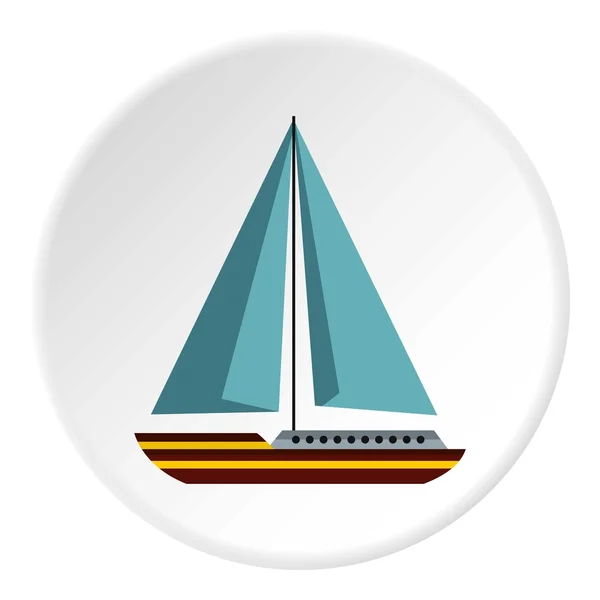 Ikona jacht morze, płaski — Wektor stockowy