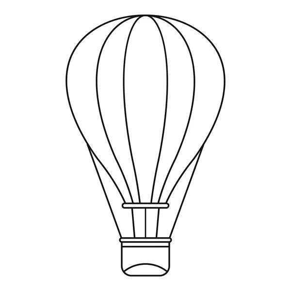 Hete lucht ballon pictogram, Kaderstijl — Stockvector