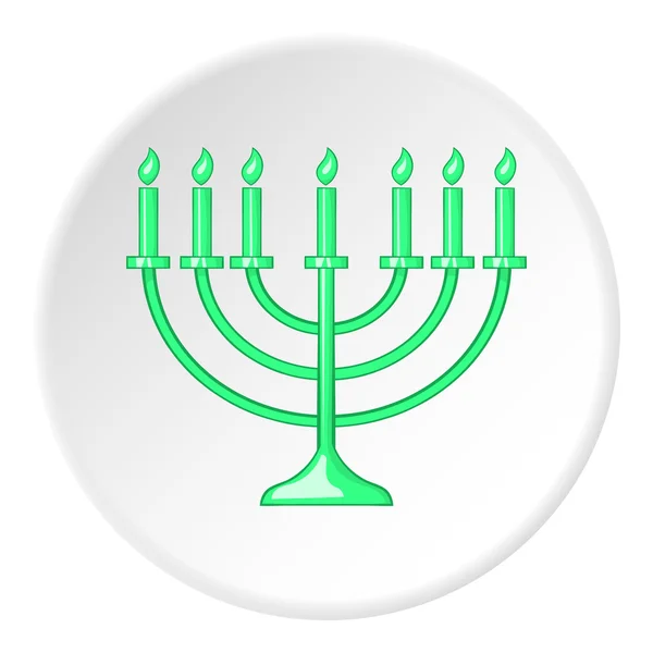 Hanukkah icon, flat style — Stock Vector