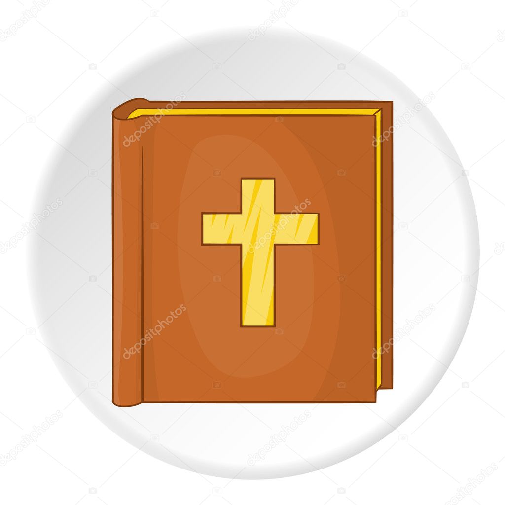 Icono de la Biblia, estilo de dibujos animados — Vector de stock