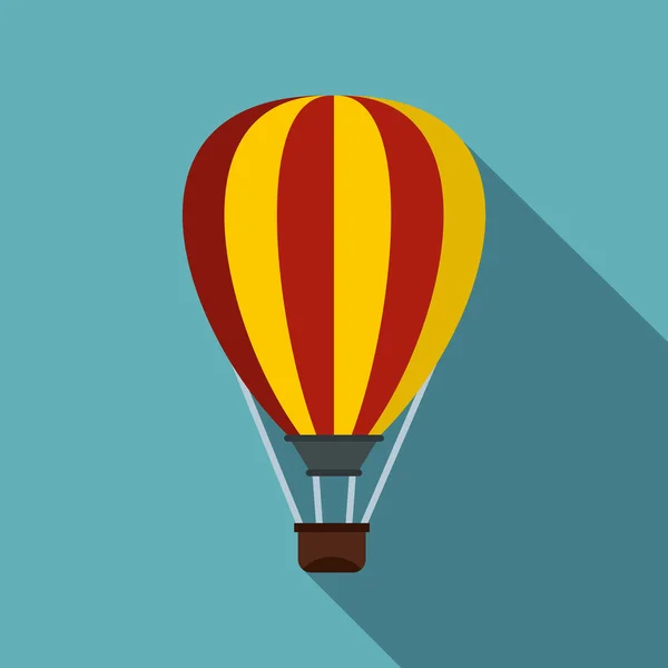 Hot air ballon icon, flat style