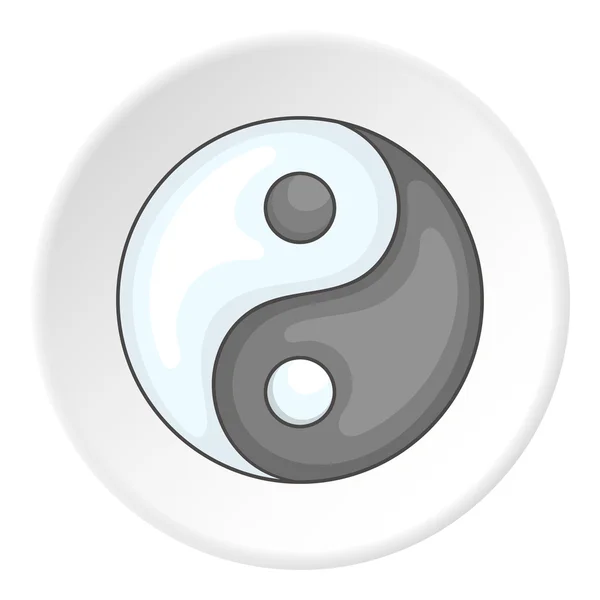 Yin Yang icon, flat style — стоковий вектор