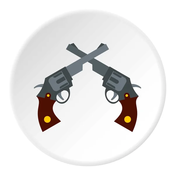Revolvers icon, flat style — Stock Vector