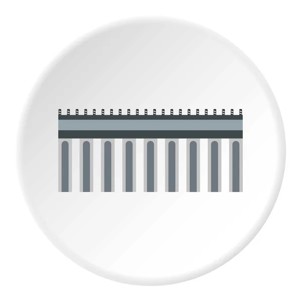 Bro med järn stöder ikon, platt stil — Stock vektor