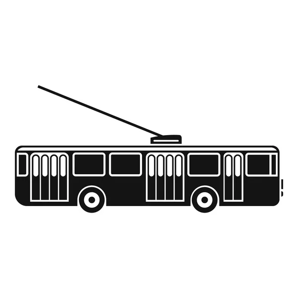 Icône de trolleybus, style simple — Image vectorielle