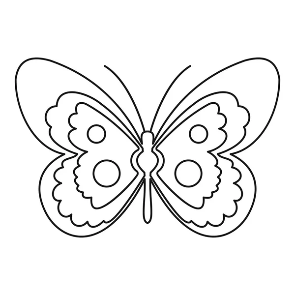 Πεταλούδα εικονίδιο, στυλ περιγράμματος — Διανυσματικό Αρχείο