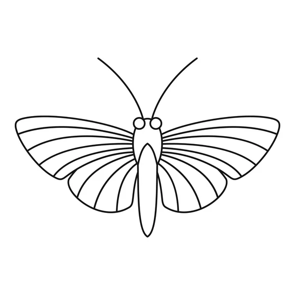 Icono de mariposa de polilla halcón, estilo de contorno — Vector de stock