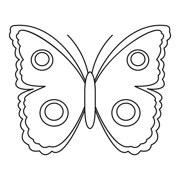Ícone de borboleta ponto grande, estilo esboço —  Vetores de Stock