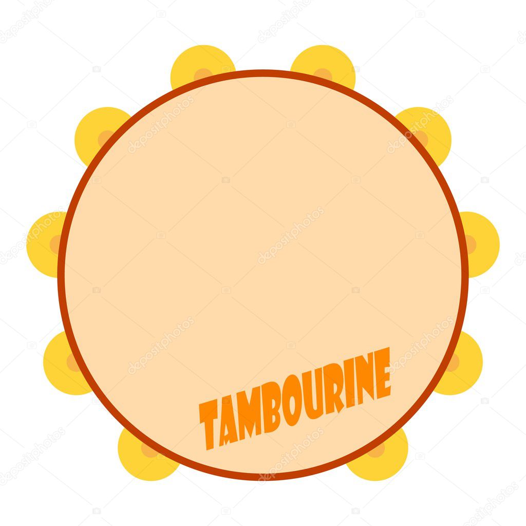 Tambourine icon. Flat illustration of tambourine vector icon for web
