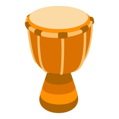 Tam tam icon, cartoon style