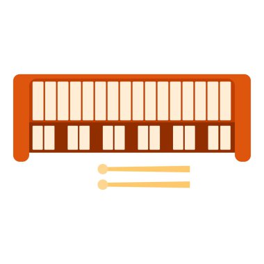 Synthesizer simgesi, düz stil