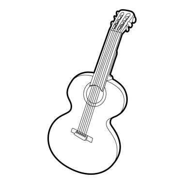 Gitar simgesi, anahat izometrik stili