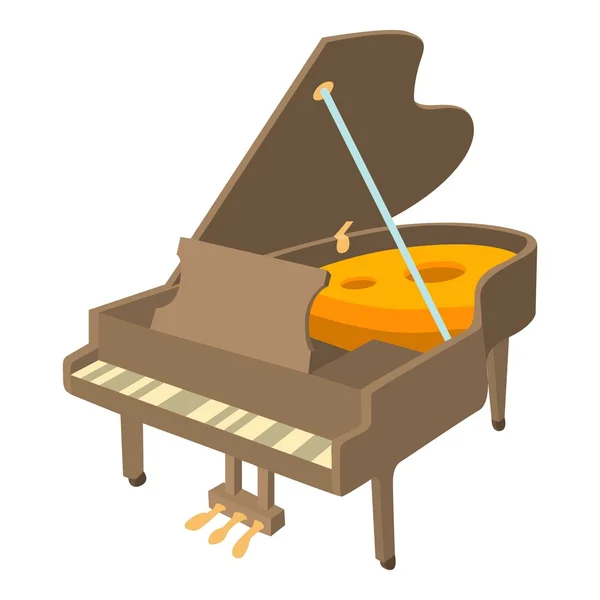 Icono de piano de cola, estilo isométrico — Vector de stock