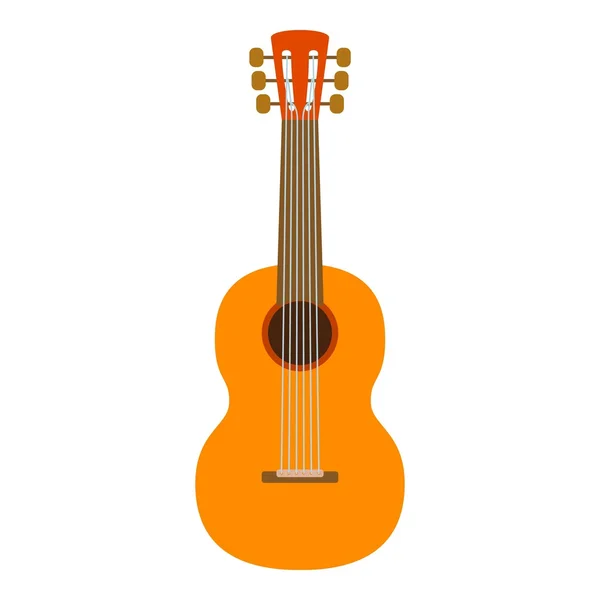 Gitar simgesi, düz stil — Stok Vektör