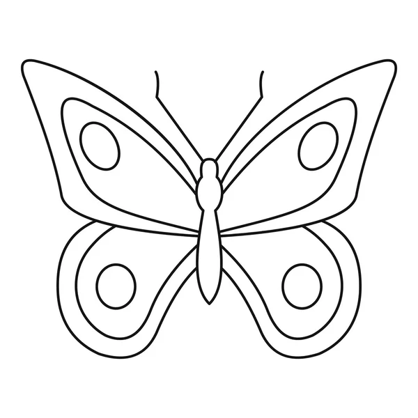 Lovely butterfly icon, outline style — Stock Vector