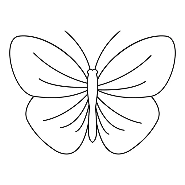 Schmetterling mit Streifensymbol, Umrissstil — Stockvektor