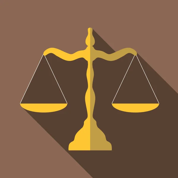 Масштаби ікони справедливості, плоский стиль — стоковий вектор
