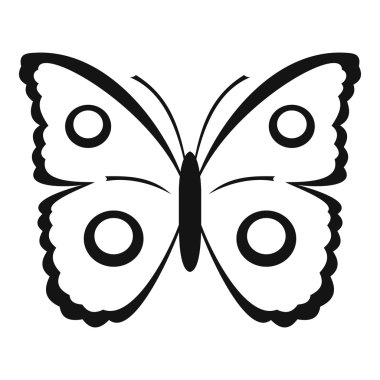 Kelebek tavus kuşu göz simgesini, basit tarzı