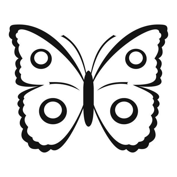 蝴蝶孔雀眼睛图标，简单的样式 — 图库矢量图片