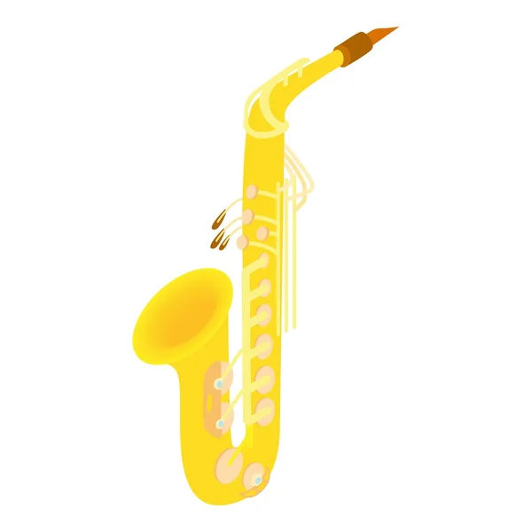 Icono de saxofón, estilo de dibujos animados — Archivo Imágenes Vectoriales